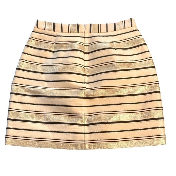 J. CREW METALLIC STRIPED SKIRT WITH POCKETS SIZE 00 - Picture 4 of 7